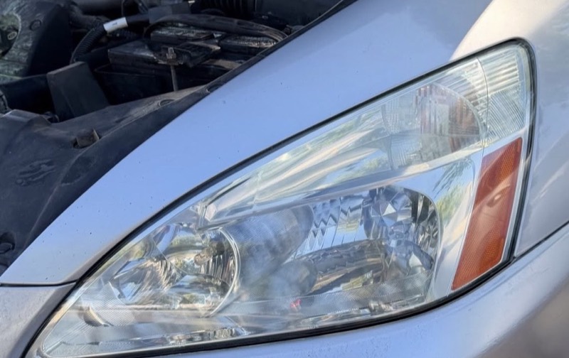 Restored, crystal clear Honda Accord headlight