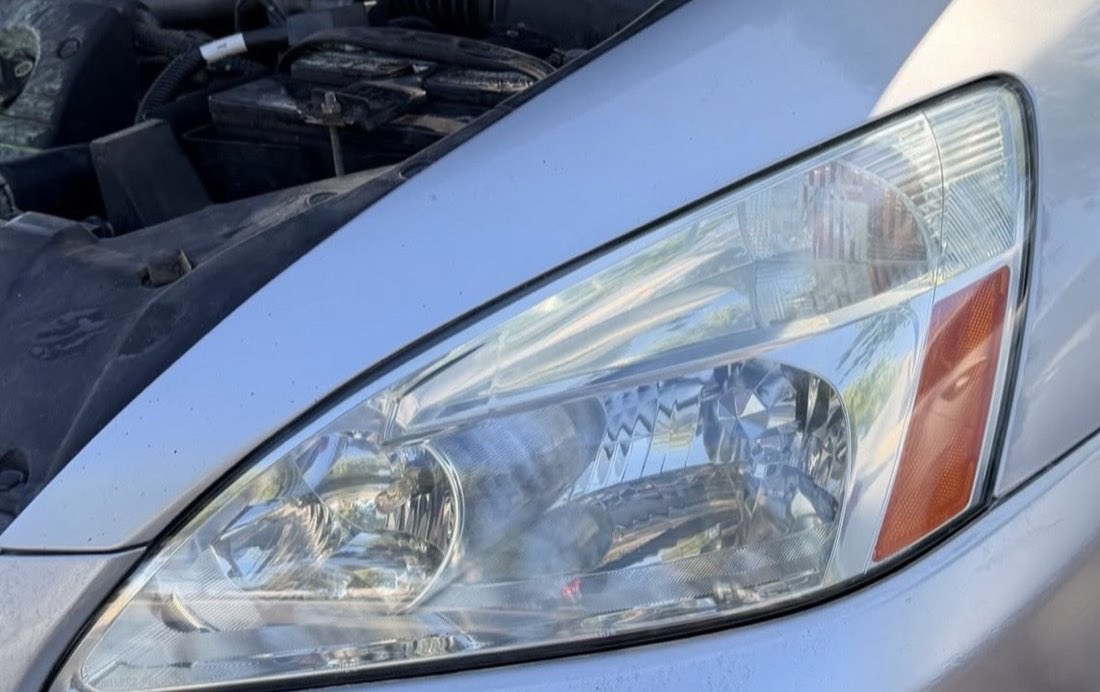Honda Accord headlights after detailing