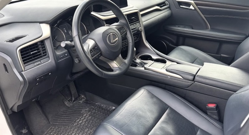 Lexus interior with conditioned black leather